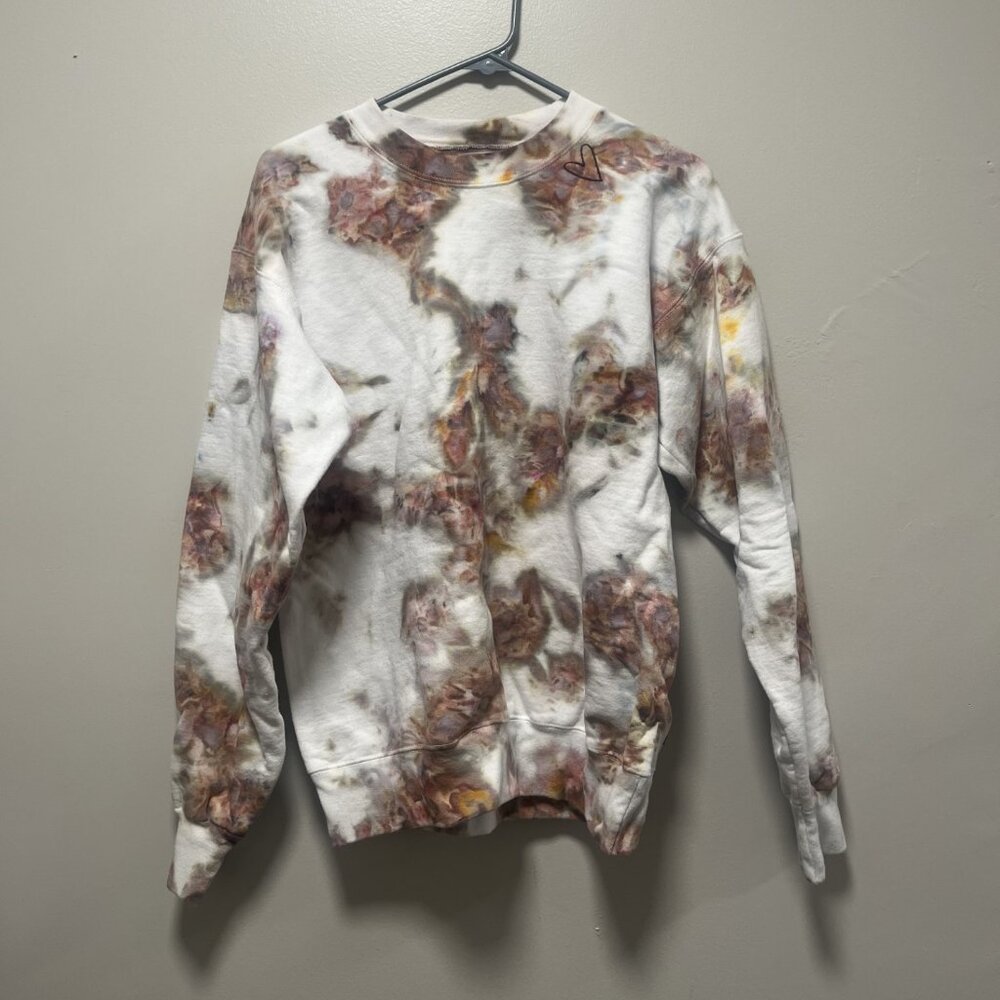 Eden & Ebb Tie-Dye Sweatshirt Size Small | Amethyst Crewneck